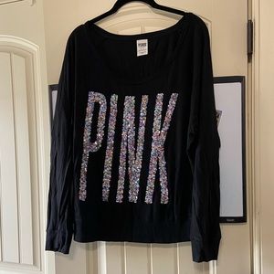 PINK Sequin Long Sleeve Shirt